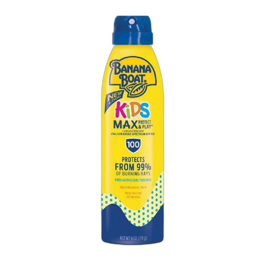 Banana Boat Kids Max Protect and Play Continuous Clear Spray SPF 100 Sunscreen, 6 Ounces (2 Pack)