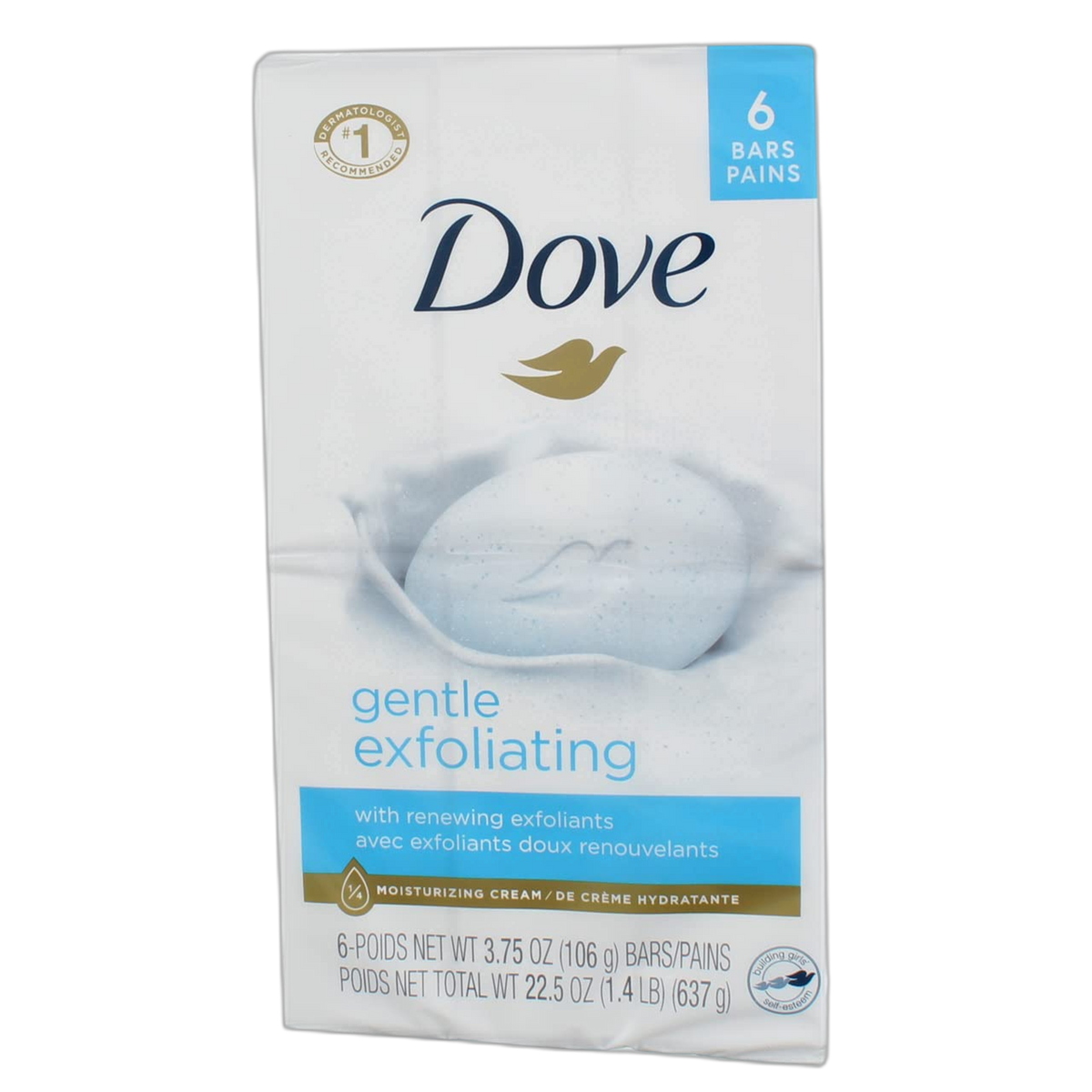Dove Gentle Exfoliating Beauty Bars 4 oz, 6 bars