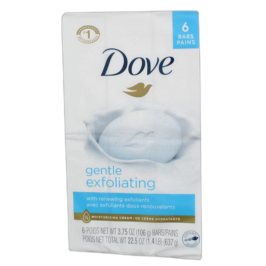 Dove Gentle Exfoliating Beauty Bars 4 oz, 6 bars