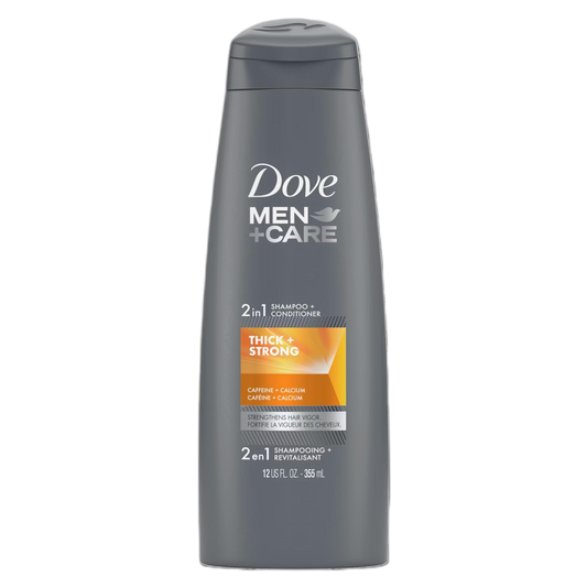Dove Men+Care Thick and Strong Fortifying 2in1 Shampoo and Conditioner 12 FL OZ - Pack of 2