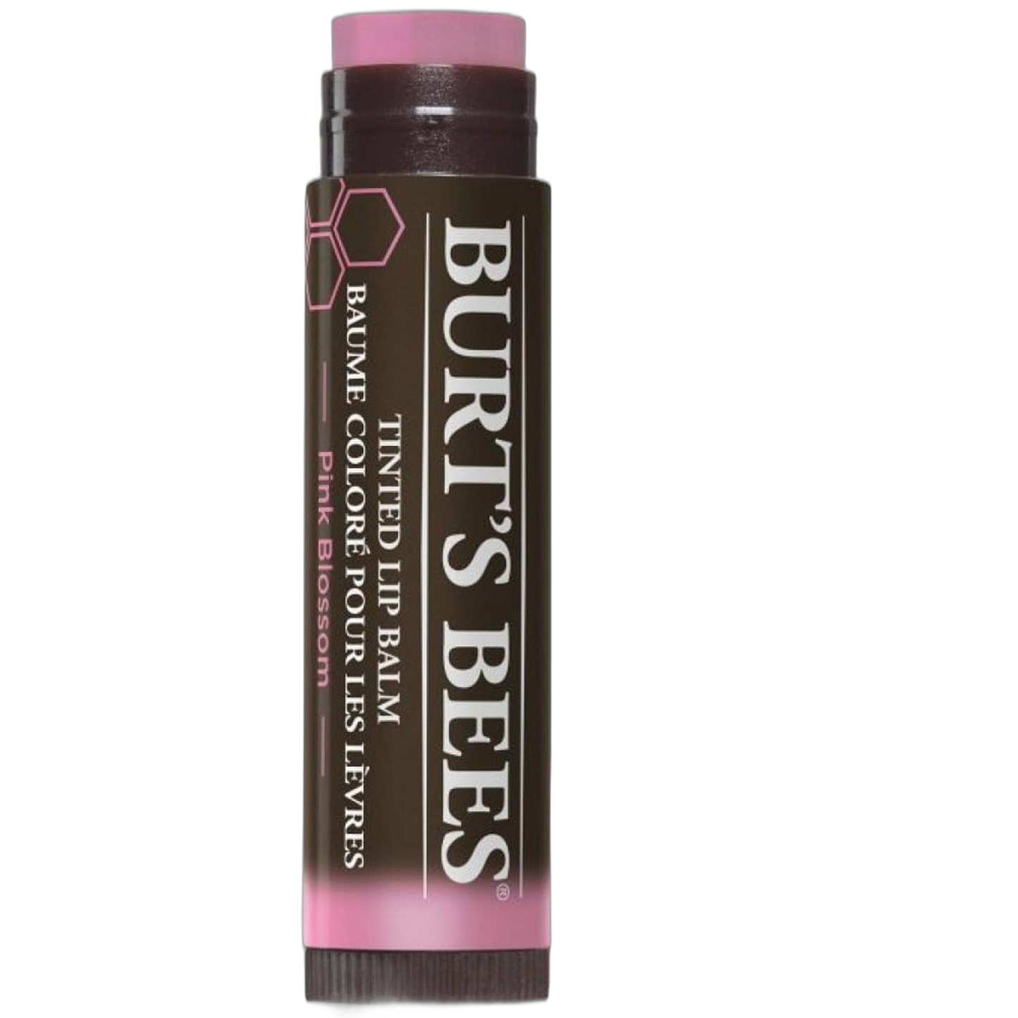 Burts Bees 100% Natural Tinted Lip Balm, Pink Blossom with Shea Butter & Botanical Waxes 1 Tube