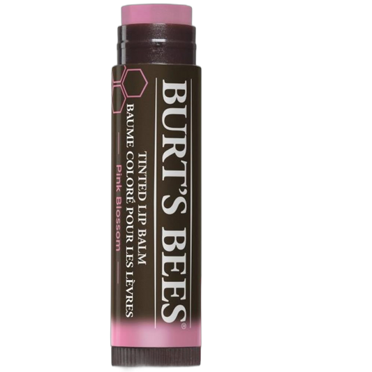 Burts Bees 100% Natural Tinted Lip Balm, Pink Blossom with Shea Butter & Botanical Waxes 1 Tube