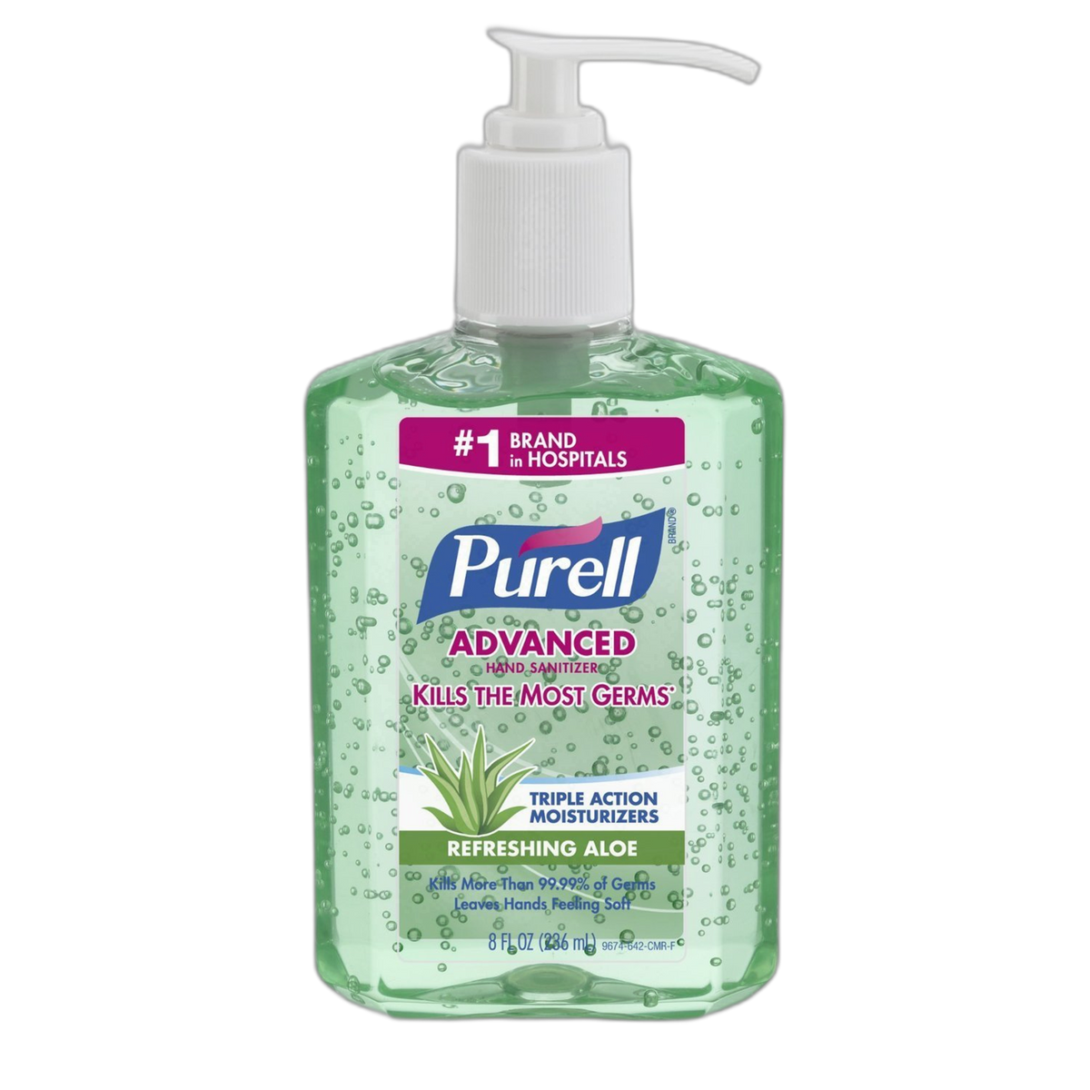 Advanced Hand Sanitizer Soothing Gel, Fresh Scent with Aloe and Vitamin E, 8 oz, 1Each
