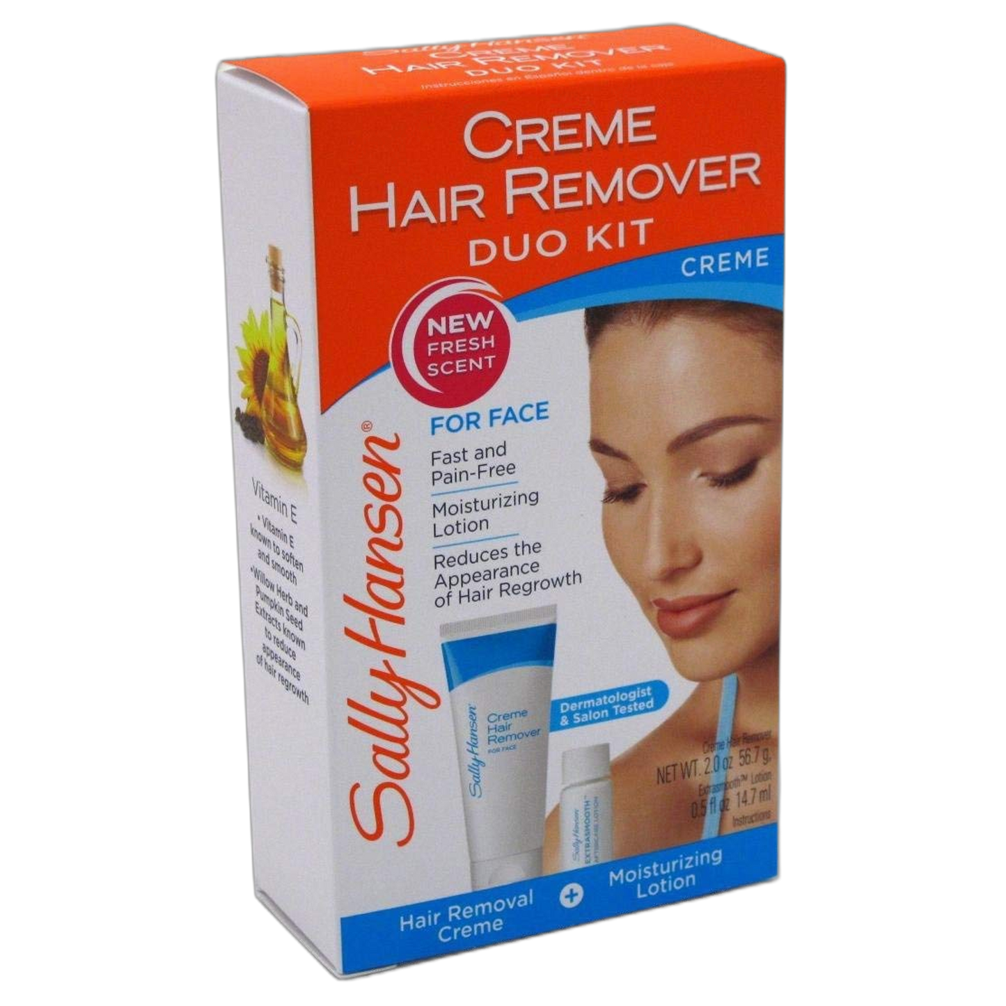 Sally Hansen Creme Hair Remover Duo Kit For Face (3 Pack)