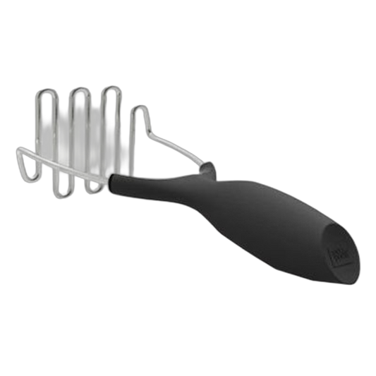 Good Cook Touch Silver/Black Potato Masher