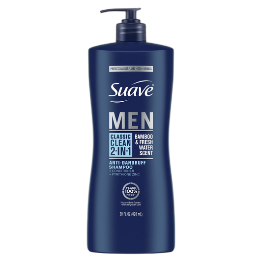 Suave Men 2 in 1 AntiDandruff Shampoo and Conditioner Classic Clean 28 oz