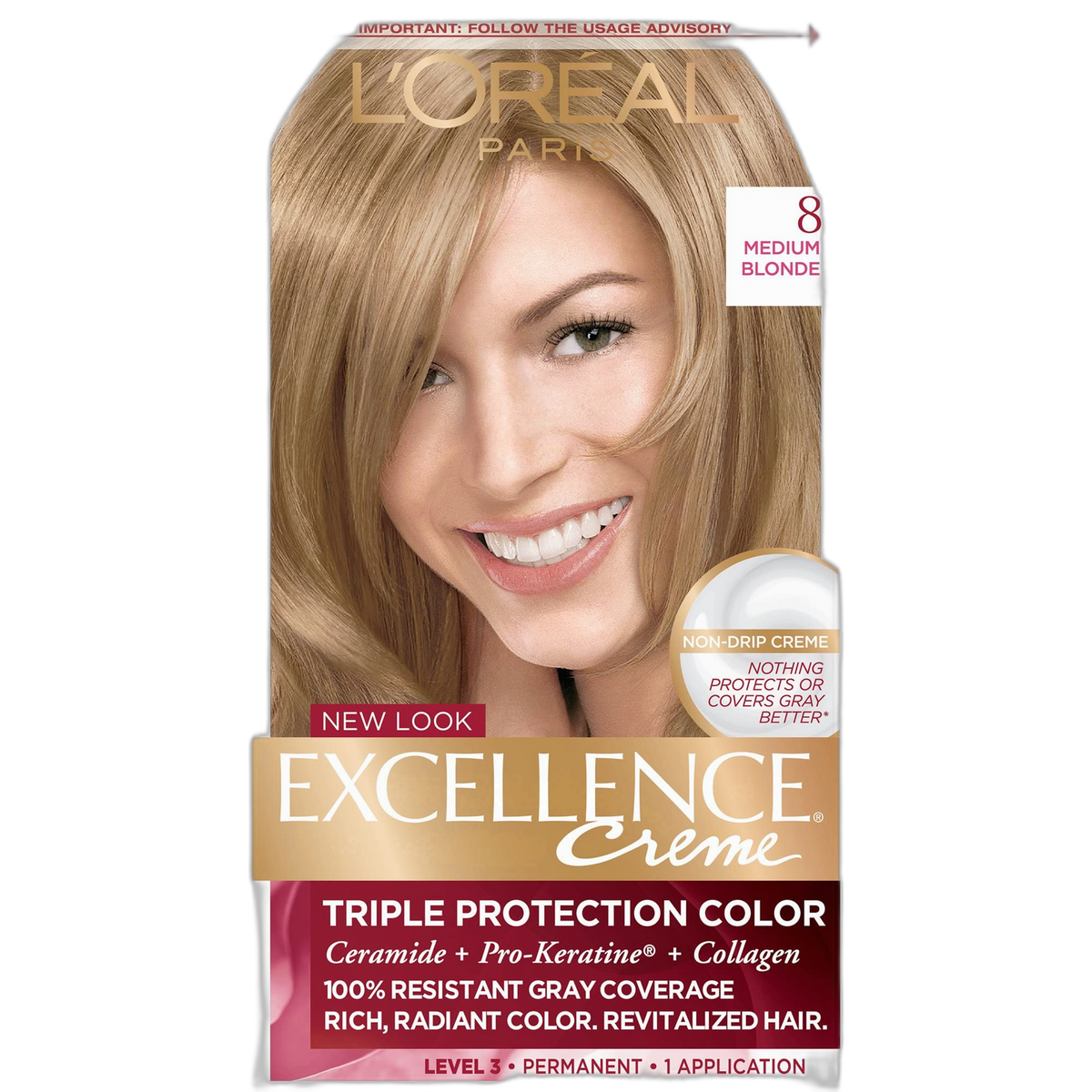 L’Oreal ParisExcellence 8-Medium Blonde Kit 4-Pack