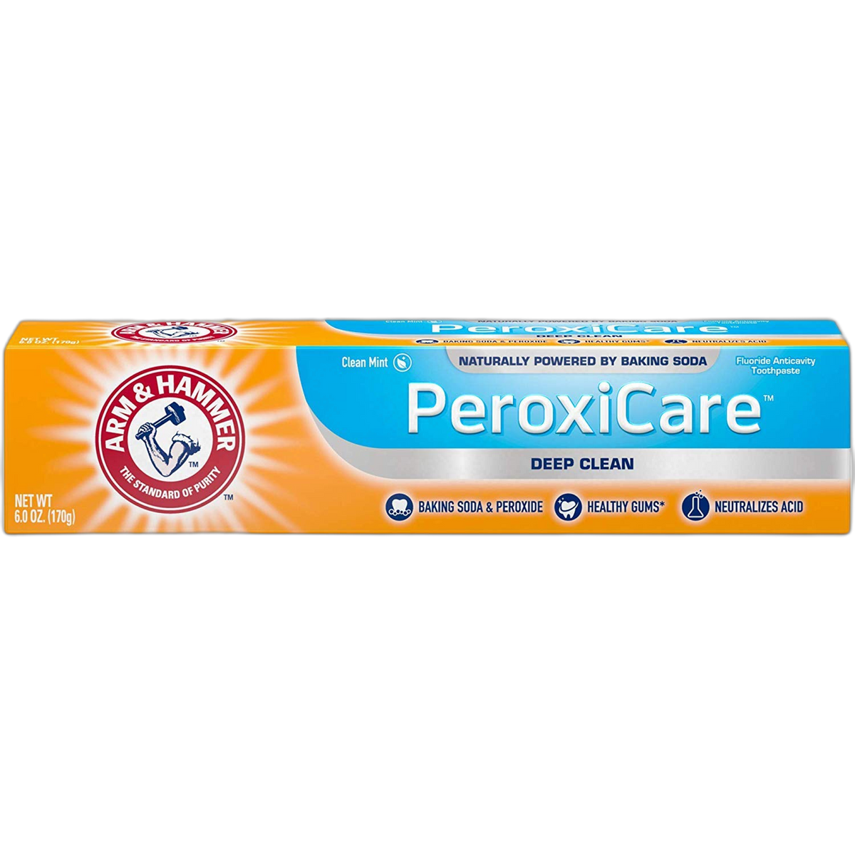 Arm & Hammer PeroxiCare Deep Clean Toothpaste Clean Mint 6 oz (Pack of 4)