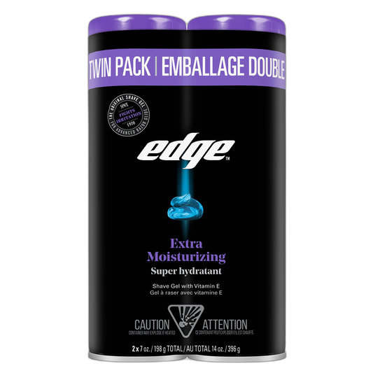 Edge Extra Moisturizing Shaving Gel Twin Pack, 2 x 198g