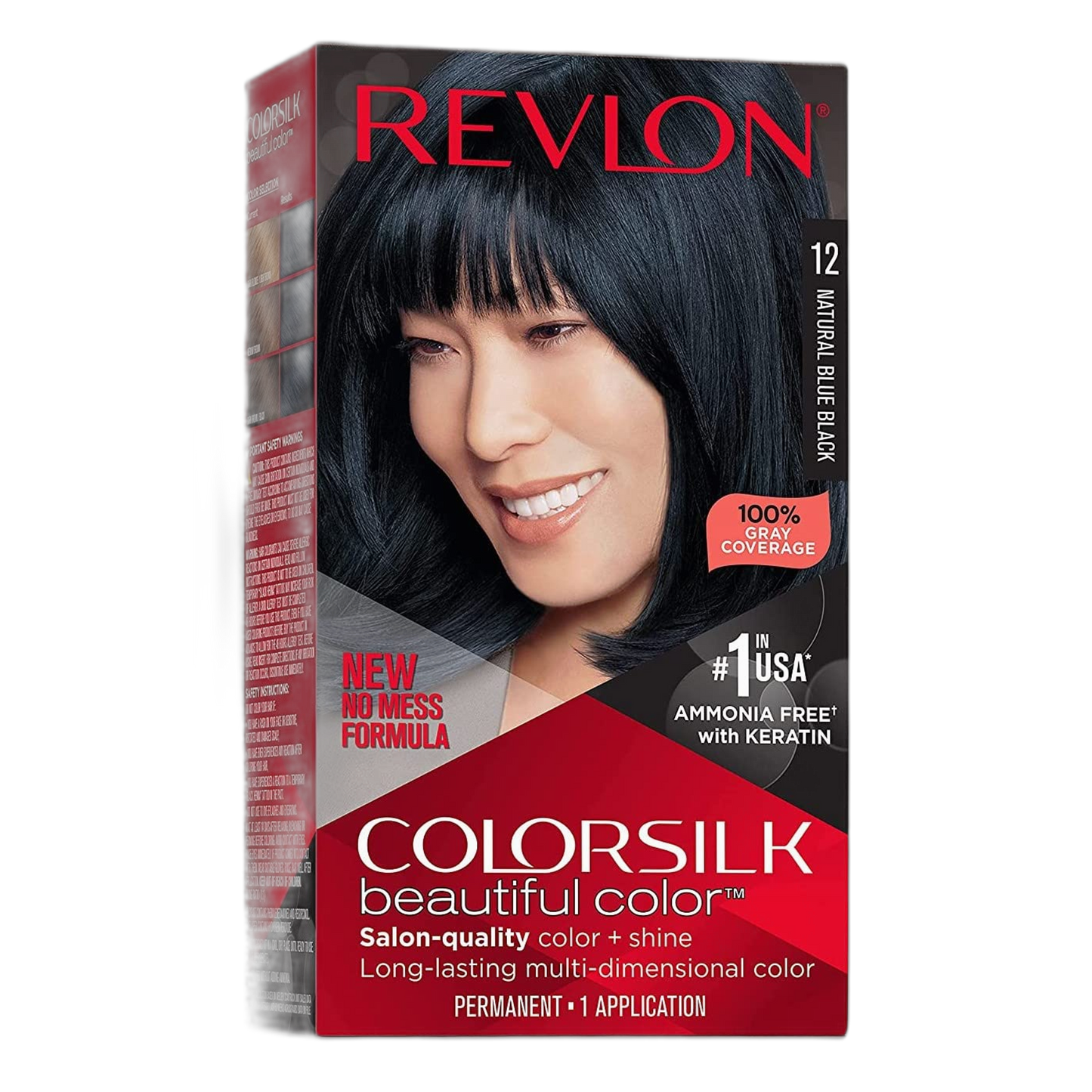 Revlon Colorsilk Beautiful Color, Natural Blue Black [12] 1 ea (Pack of 2)
