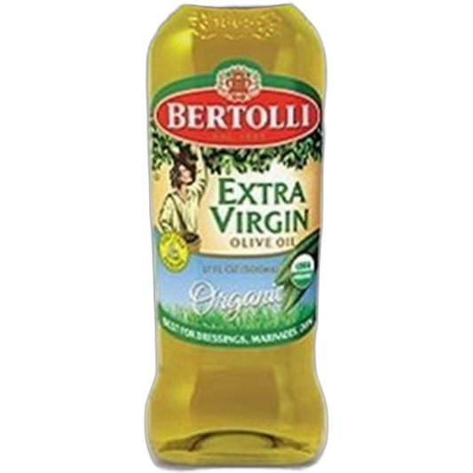 Bertolli Organic Extra Virgin Olive Oil 17oz / 500ml Bottle (Pack of 3)