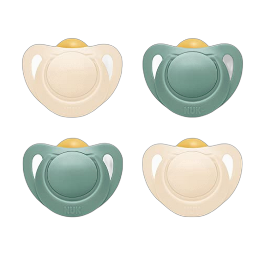 NUK for Nature™ Natural Rubber Pacifier, 4-Pack, Neutral, 6-18M