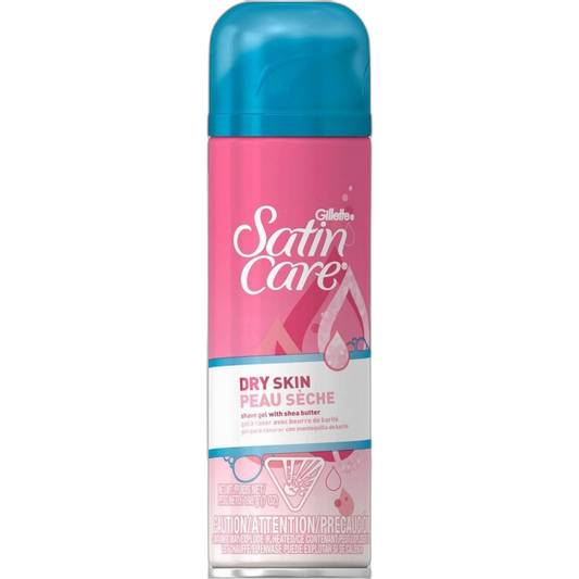 Gillette Satin Care Dry Skin Shave Gel, 7 Oz (Pack of 4)