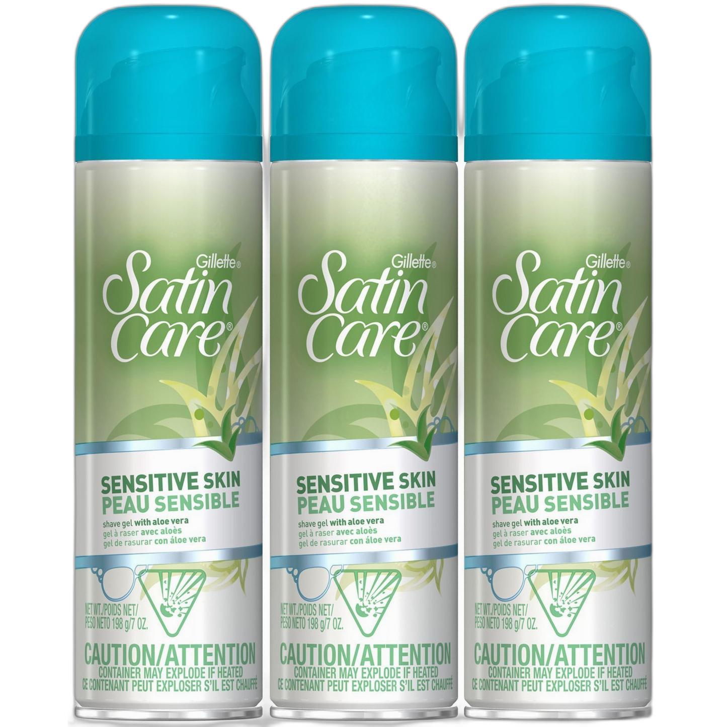 Gillette Satin Care Sensitive Skin Shave Gel - 7 oz - 3 pk