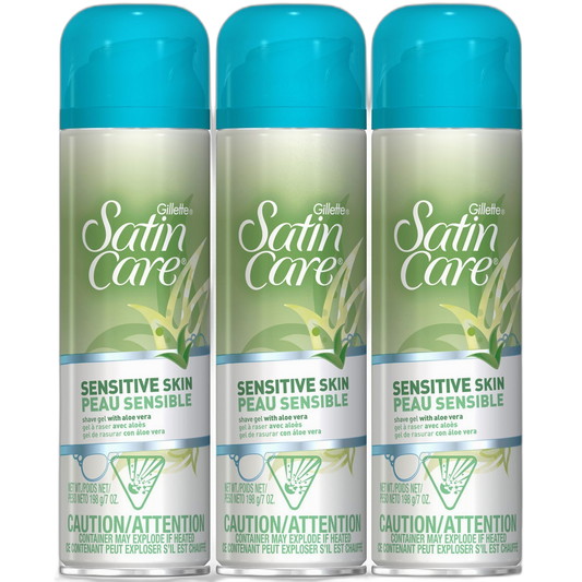 Gillette Satin Care Sensitive Skin Shave Gel - 7 oz - 3 pk