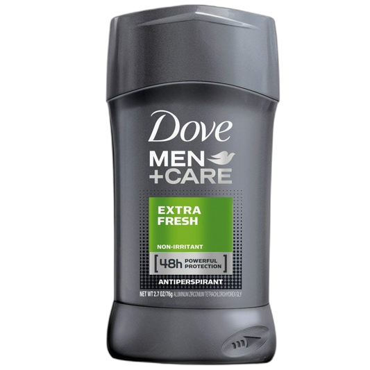 Dove Men+Care Antiperspirant Deodorant Stick, Extra Fresh 2.7 oz, Pack of 2