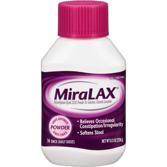MiraLAX laxative powder, 14 doses, 8.3 Ounce (Pack of 12)