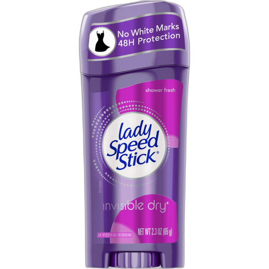 Lady Speed Stick Invisible Dry, Shower Fresh, 2.3 Ounces each (Pack of 4)