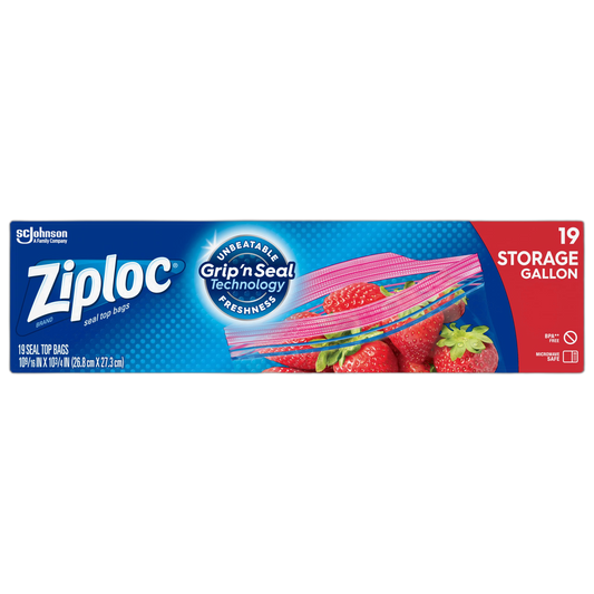 Ziploc Double Zipper Gallon Storage Bags 20 ea