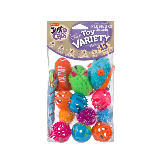 HARTZ Just For Cats Toy Variety Pack - 13 Piece, All Breed Sizes