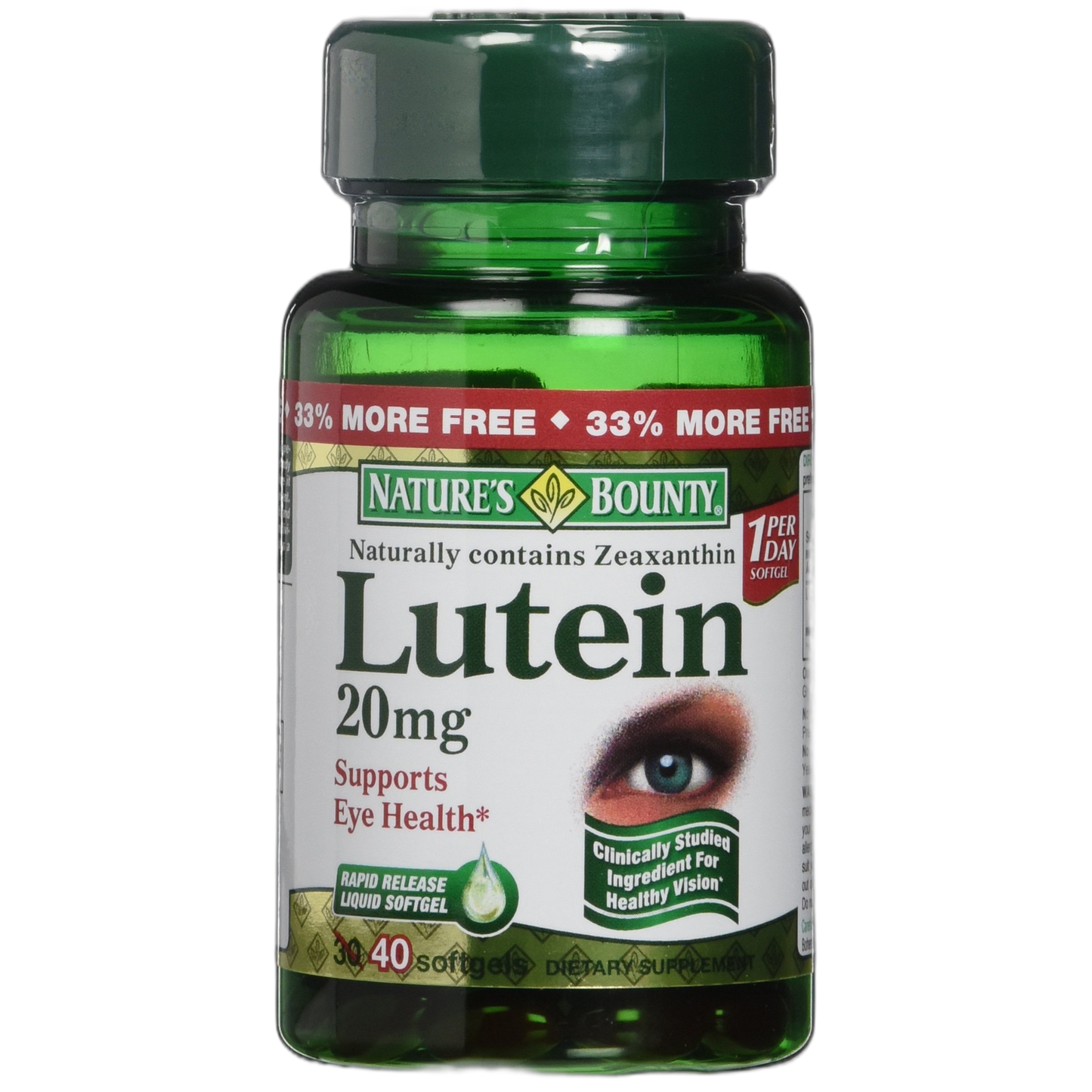 Nature's Bounty Nature's Bounty Lutein 20mg, 40 Softgels 40 Count (Pack of 4)