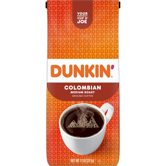 Dunkin' Colombian Medium Roast Ground Coffee, 11 Ounce
