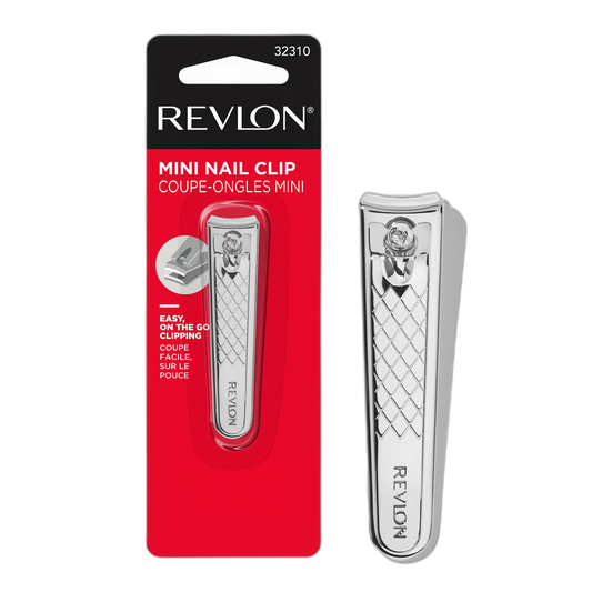 Revlon Compact Nail Clipper, Small Mini Design, Perfect for Travel, Use to Trim Fingernails and Toenails, Stainless Steel, 1 Count