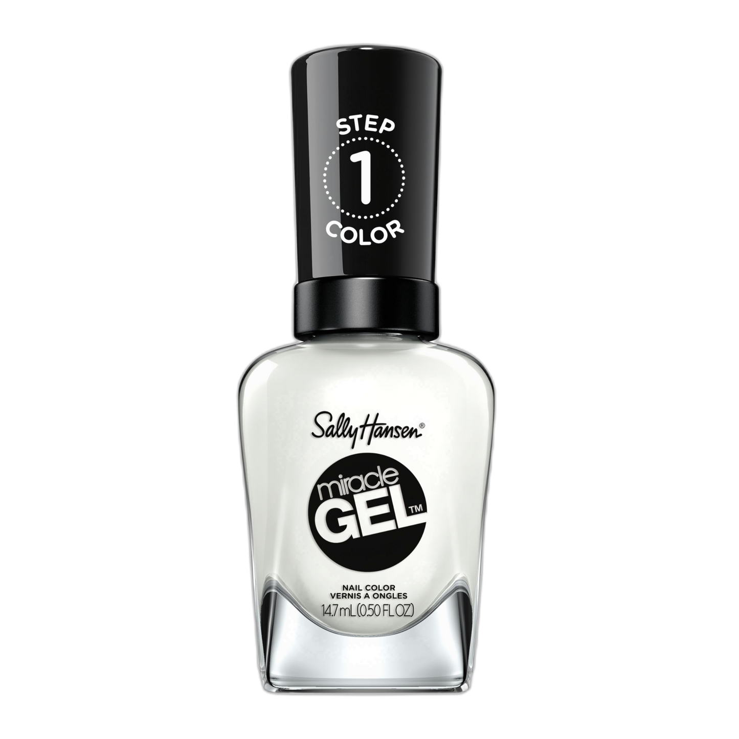 Sally Hansen Miracle Gel, Get Mod, Long Lasting, Gel-Like Formula, No UV Lamp Needed, Semi Opaque, Shiny White Nail Polish