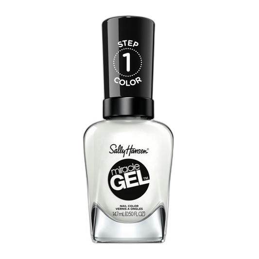 Sally Hansen Miracle Gel, Get Mod, Long Lasting, Gel-Like Formula, No UV Lamp Needed, Semi Opaque, Shiny White Nail Polish