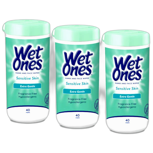 Wet Ones Sensitive Skin Hand Wipes:40 Count (Pack of 3)