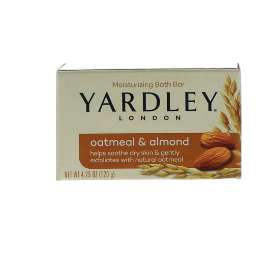 Yardley Oatmeal and Almond Bar Soap, 4.0 0Z (113g) 20 Bars