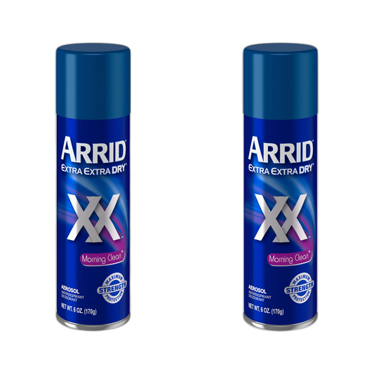 Arrid Deodorant 6 Ounce Aerosol XX Morning Clean (177ml) (2 Pack)