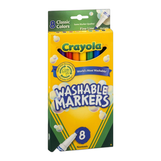 Crayola Classic Fine Line Washable Marker, 8 per Pack 24 Packs per case