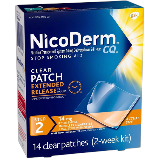 Nicoderm? CQ? 14 mg Step 2 Clear Patches - 14 Count