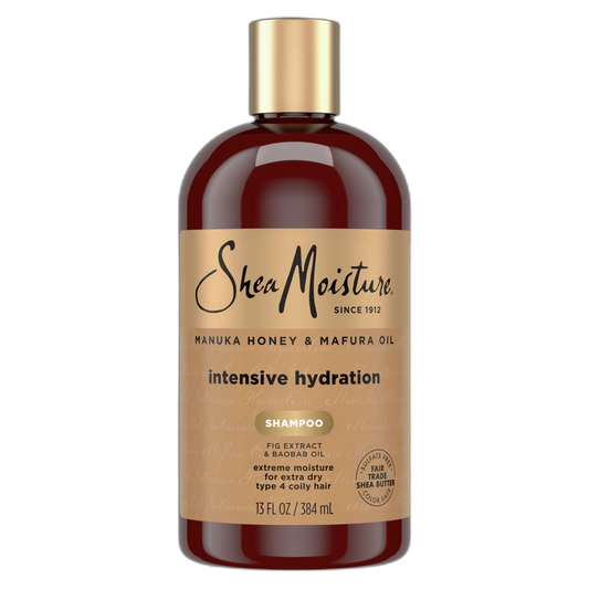 Shea Moisture Intensive Hydration Shampoo Manuka Honey and Mafura Oil for Dry, Damaged Hair Sulfate-Free 13 oz