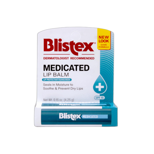 Blistex Medicated Lip Balm with SPF 15 for Dryness, Chapping and Soothes Irritated Lips,0.15 Ounce (Pack of 8)