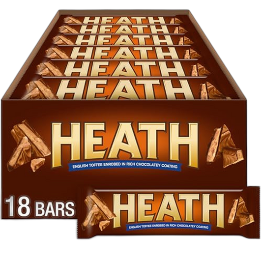 HEATH Chocolatey English Toffee Candy Bars, 1.4 oz (18 Count)