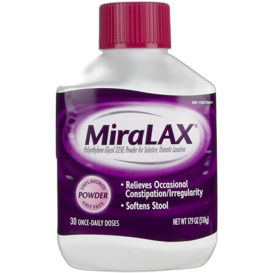 MiraLAX Laxative Powder 30 Doses, 17.9 Ounce