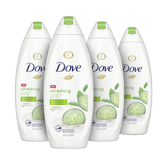 Dove Sulfate Free Body Wash Cucumber and Green Tea, Go Fresh Cool Moisture, 88 Fl Oz, (Pack of 4)