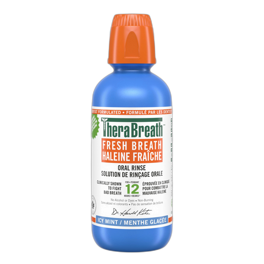 TheraBreath Fresh Breath Oral Rinse, Invigorating ICY Mint Flavor, 16 fl oz (473 ml)