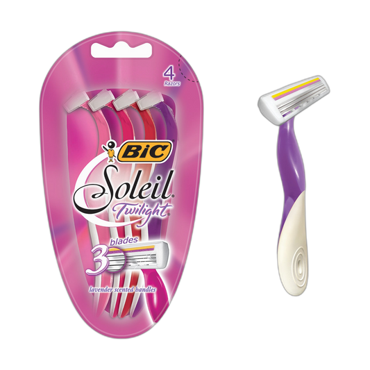 BIC Soleil Twilight Disposable Razor, Women, 4 Count