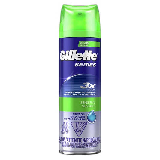 Gillette Series Shaving Gel Sensitive Skin 7 oz(Packaging May vary)