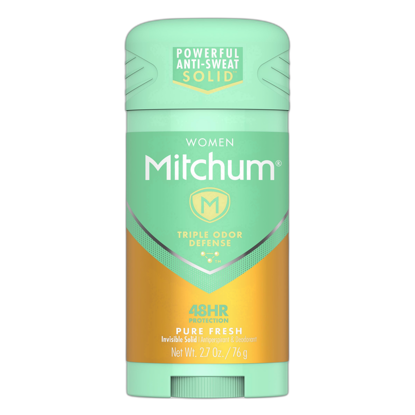 Mitchum Women Triple Odor Defense Invisible Solid Antiperspirant Deodorant, Pure Fresh, 2.7 oz