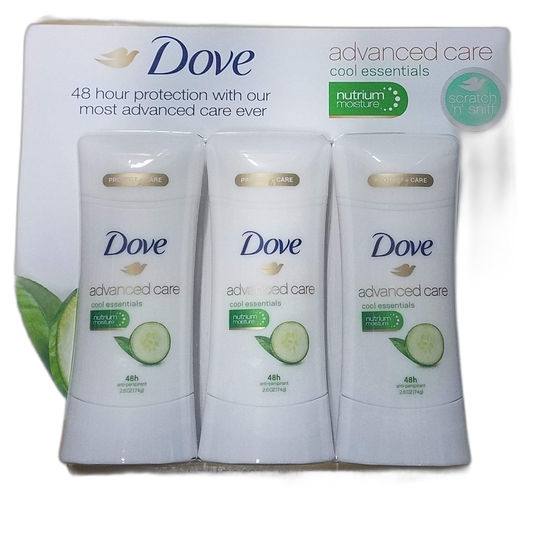Dove Advanced Care Cool Essentials Antiperspirant, 2.6 Ounce (Pack of 3)
