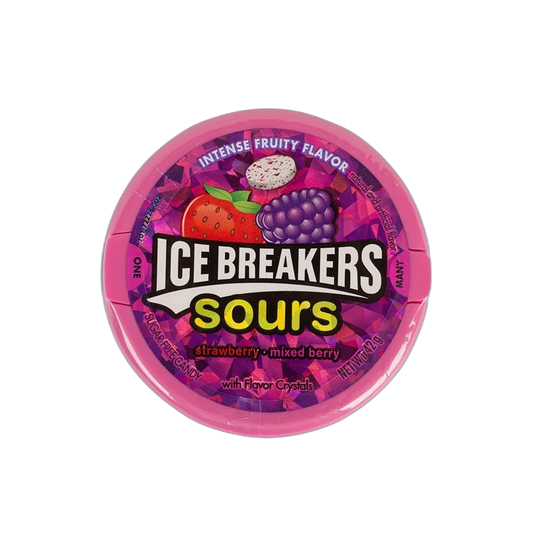 Ice Breakers Sours Strawberry-Mixed Berry 1.5 Oz Containers (Pack Of 8), 1.5 Ounce