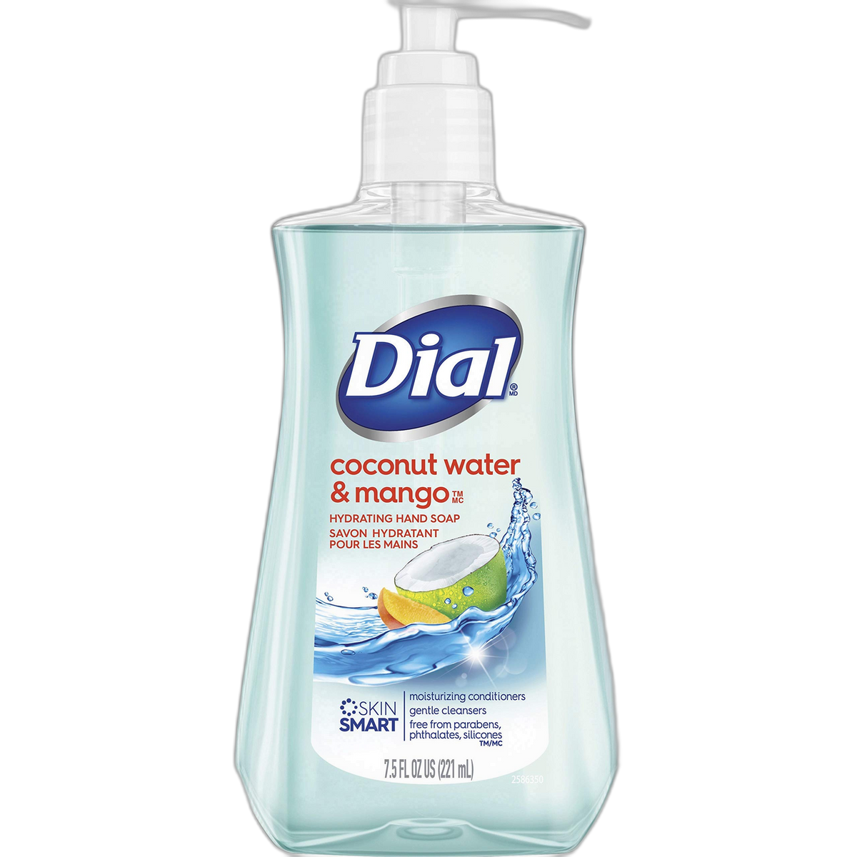 Dial Liquid Hand Soap, Coconut Water & Mango, 7.5 Ounce