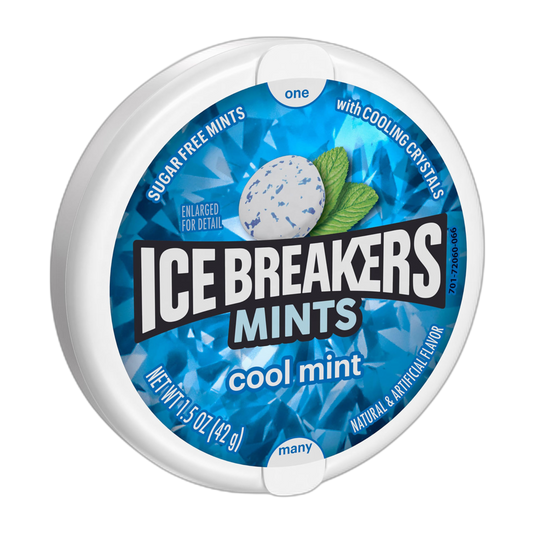 ICE BREAKERS Cool Mint Sugar Free Mints Tin, 1.5 oz
