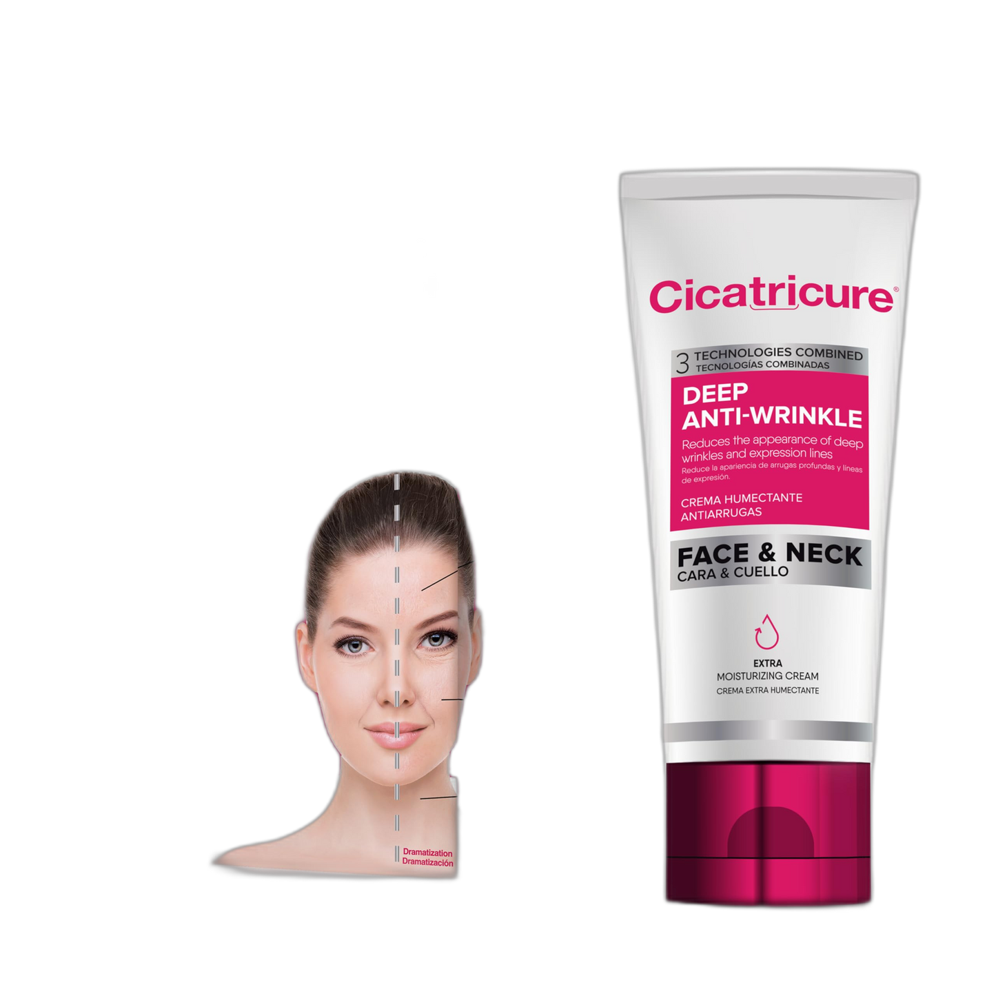 Cicatricure Deep Anti-Wrinkle Face & Neck Cream, Reduces the Appearance of Wrinkles from 1st Use, Face Moisturizer, Anti-Aging Cream, Non-Greasy Wrinkle Cream for Women, Neck Cream, 2.1 Ounces