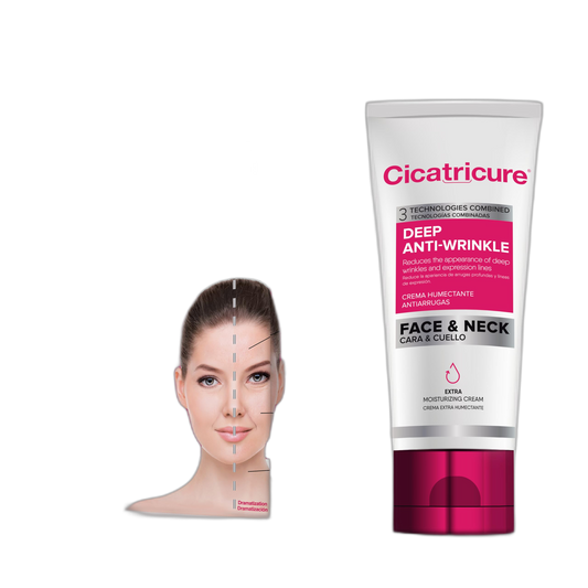 Cicatricure Deep Anti-Wrinkle Face & Neck Cream, Reduces the Appearance of Wrinkles from 1st Use, Face Moisturizer, Anti-Aging Cream, Non-Greasy Wrinkle Cream for Women, Neck Cream, 2.1 Ounces