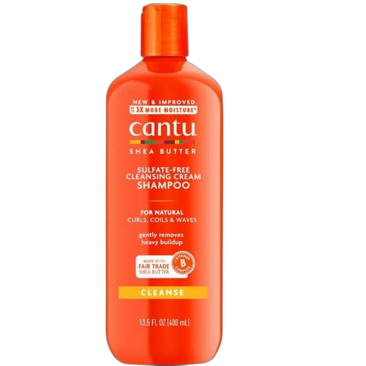 Cantu Natural Hair Shampoo Cleansing 13.5 Ounce(Sulfate-Free) (399ml) (2 Pack)